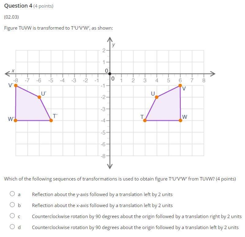 Which of the following sequences of transformations is used to obtain figure T′U′V-example-1