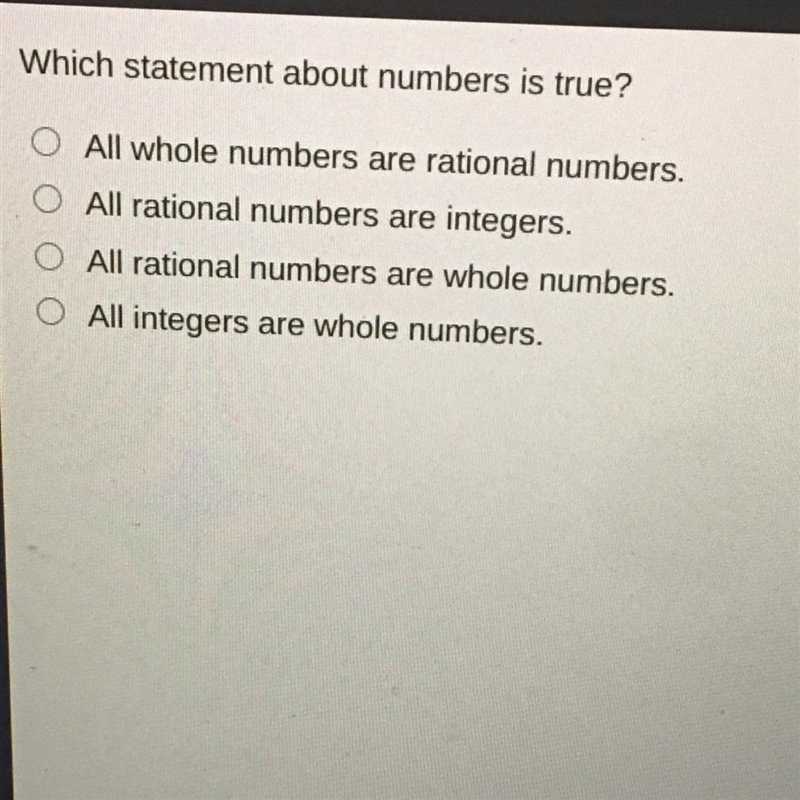 (HELP!)which statement about numbers is true?-example-1