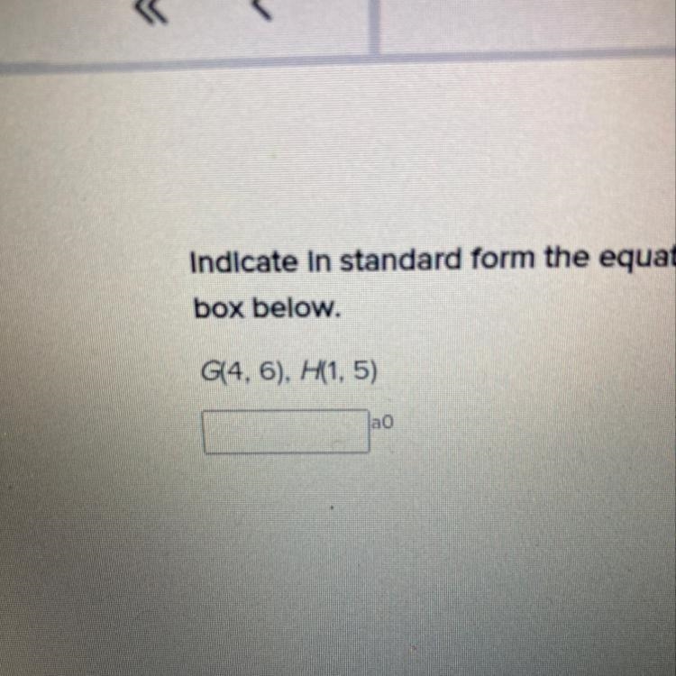 Indicate in standard form equation of the line passing through the given ￼-example-1