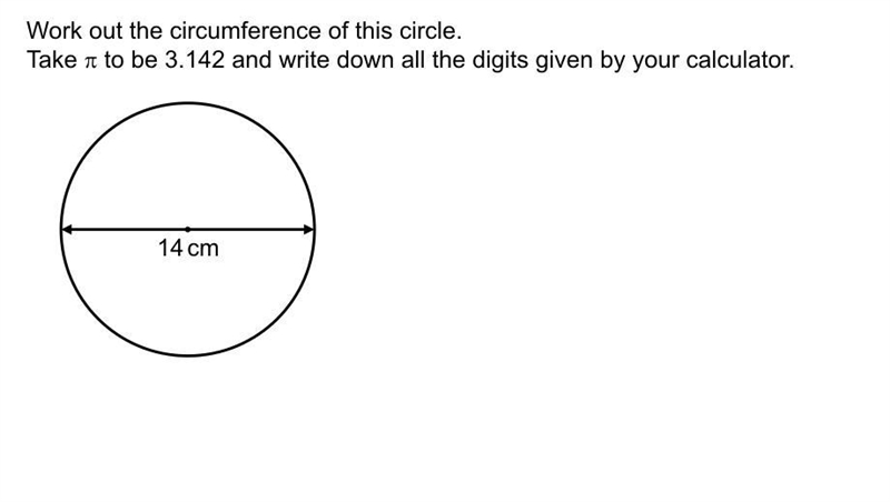 Work out the circumfence of this circle-example-1