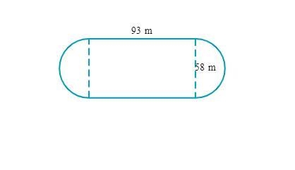 A training field is formed by joining a rectangle and two semicircles, as shown below-example-1