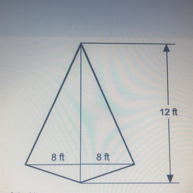 Find the are of the kite. a. 96 ft^2 b.192 ft^2 c.64 ft^2 d.348 ft^2-example-1