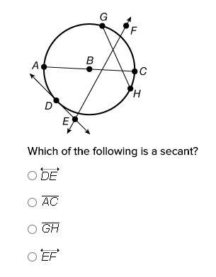 Which of the following is a secant?-example-1