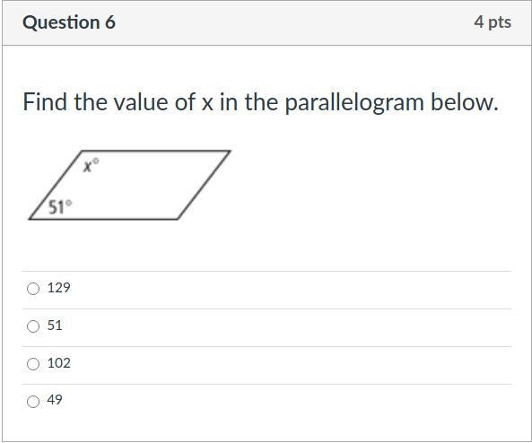 Find the value of x in the parallelogram below.-example-1