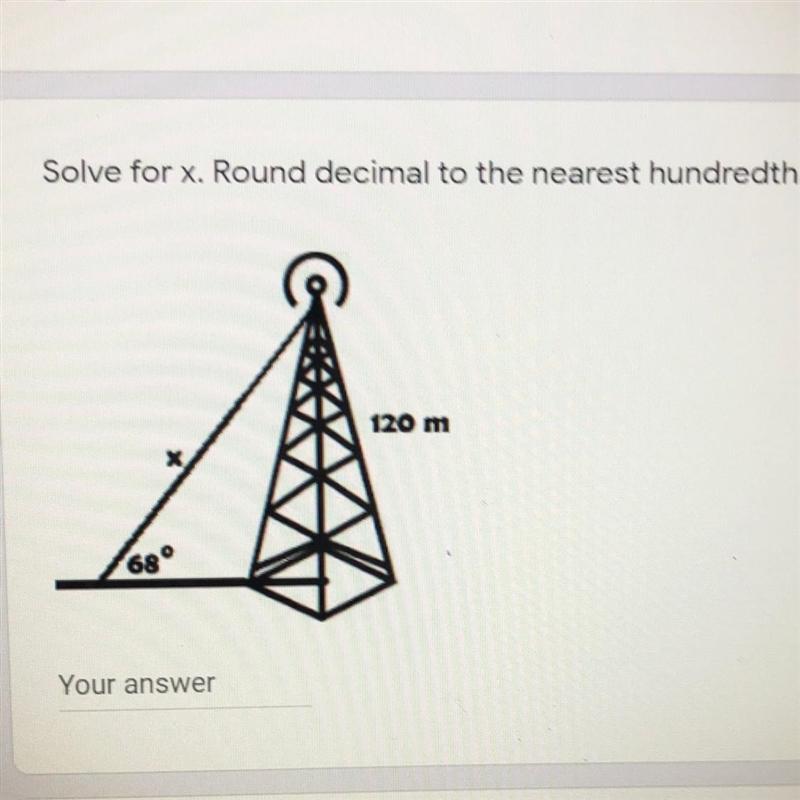 Solve for X. Round decimal to the nearest hundredth-example-1