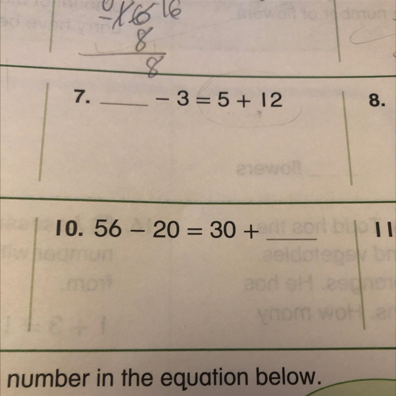 1. 56 -20 = 30 +? 2. 18-? =3+8-example-1