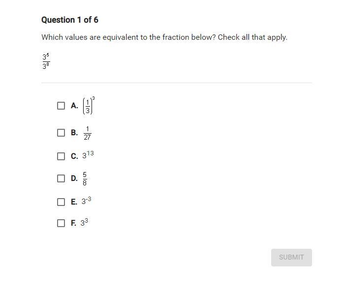 Which values are equivalent to the fraction below? Check all that apply-example-1