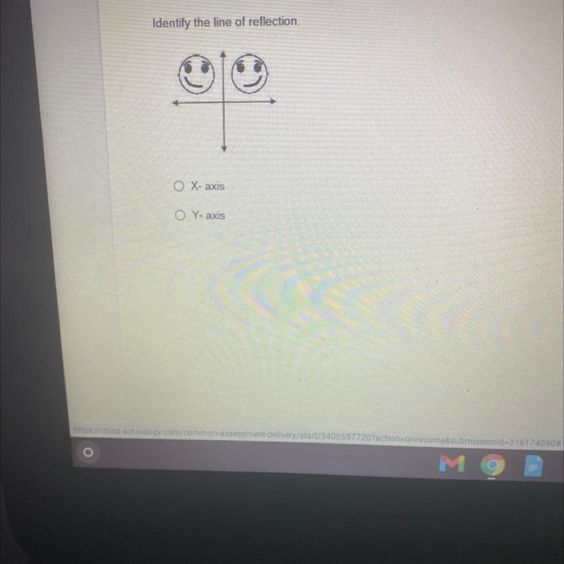 Identify the line of reflection, O X-axis OY- axis-example-1