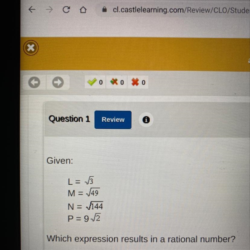 Does anyone know which 2 letters are rational ? can anyone help me out ?-example-1