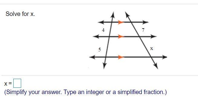 Solve for x. (Simplify)-example-1