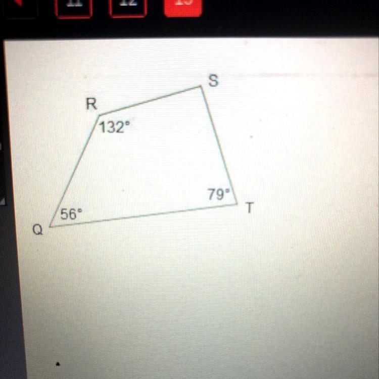 What is the measure of angle S? 480 56° 930 101°-example-1