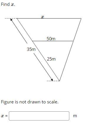 Find x.... Figure is not drawn to scale.-example-1