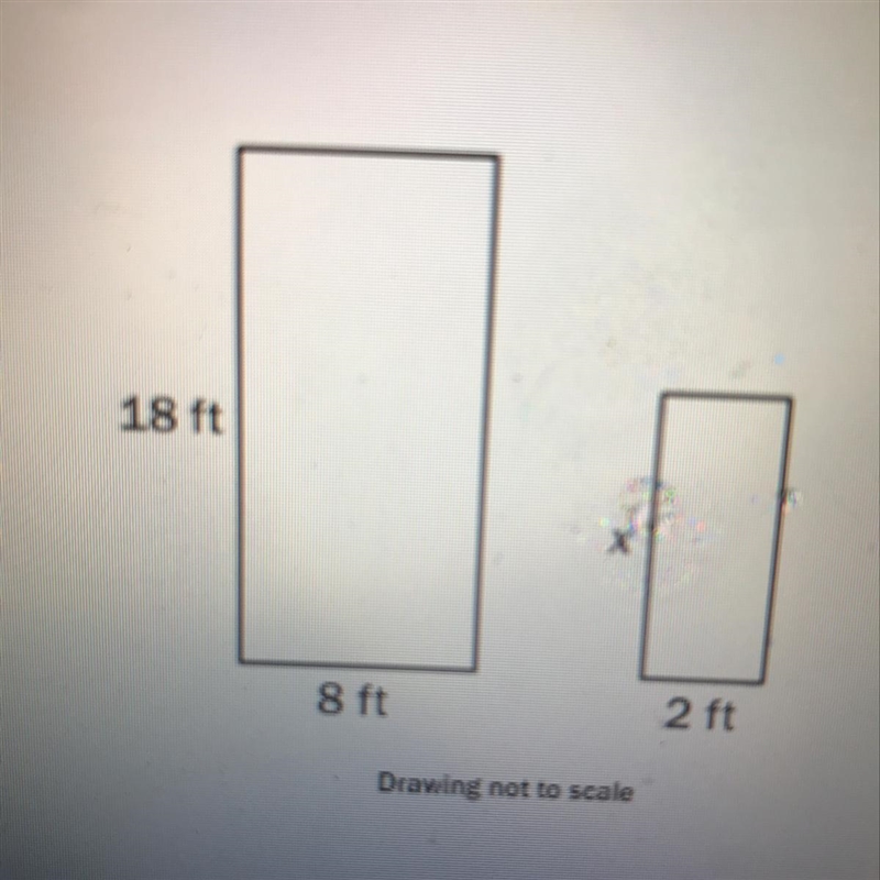 The pair of figures is similar. Find x. Round to the nearest tenth if necessary. 0.1 ft-example-1