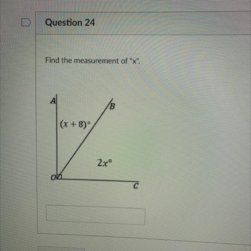 Find the measurements of “x”-example-1