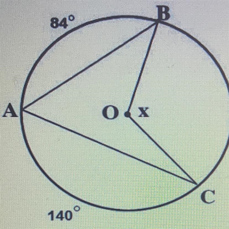 What is the measure of angle BAC-example-1