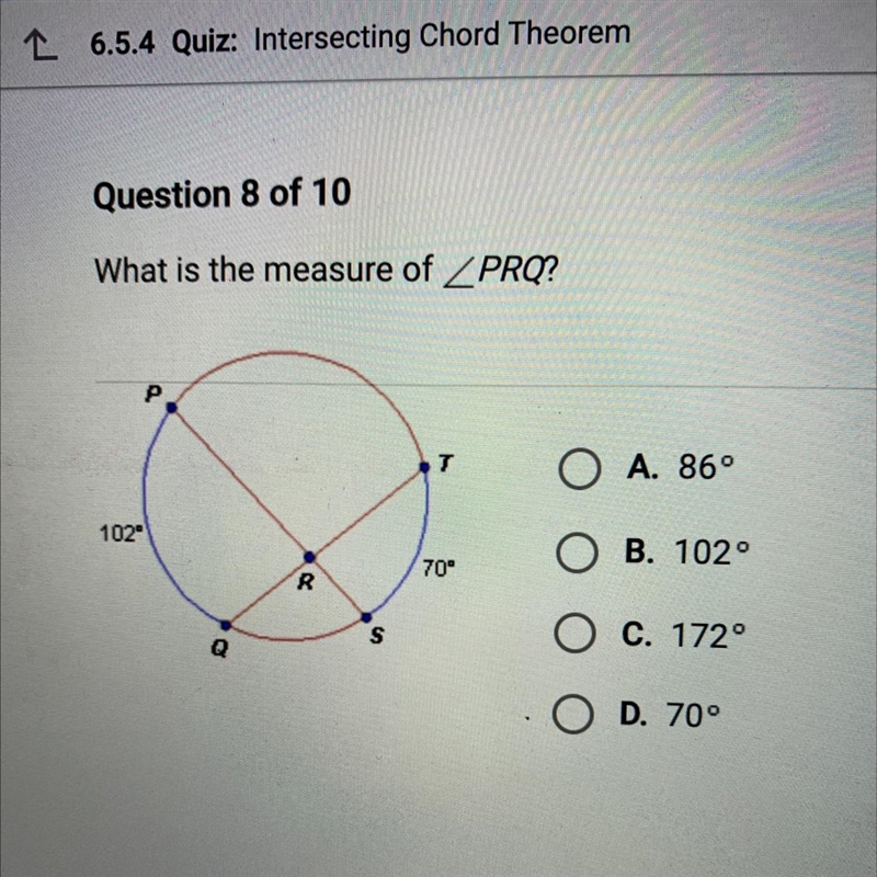 What is the measure of PRQ?-example-1