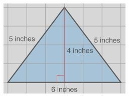 What is the area of the triangle? A. 15 in 2 B. 24 in 2 C. 12 in 2 D. 16 in 2-example-1