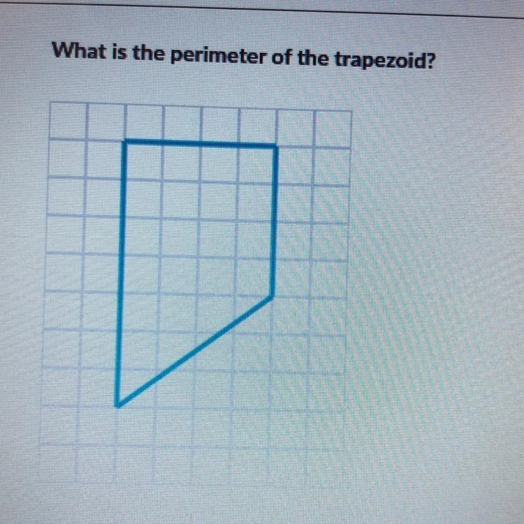 What is the perimeter of the trapezoid? units.-example-1