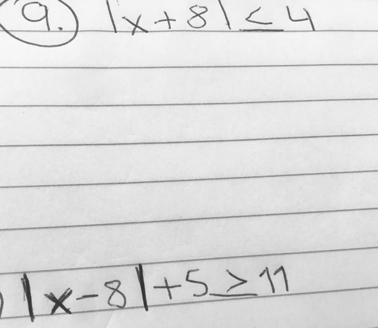 Solve both equations the lines are absolute value and please include detailed steps-example-1