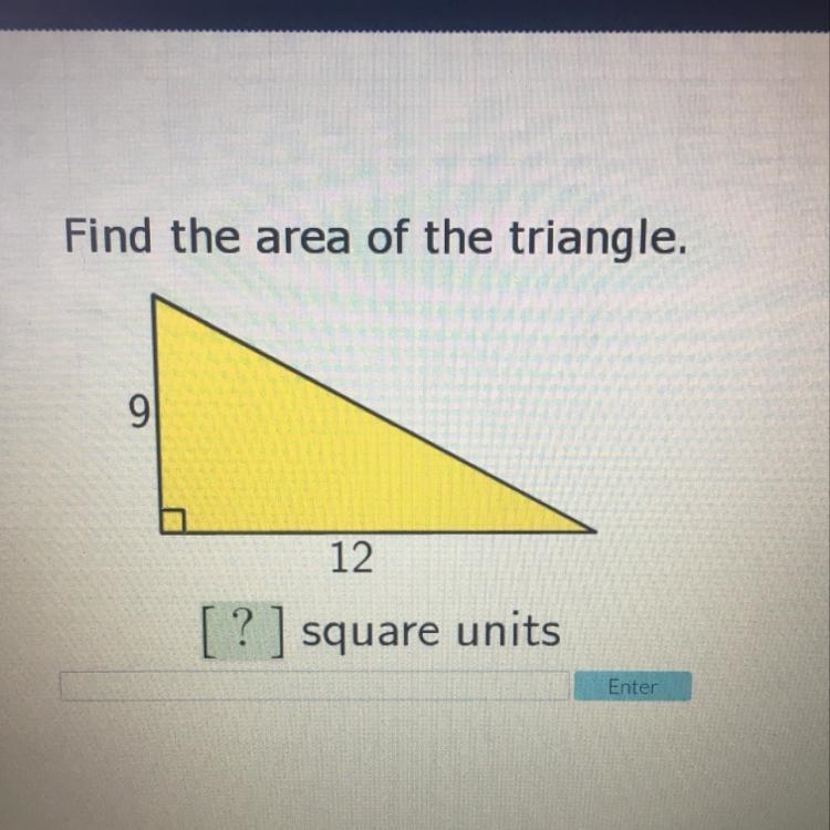 Find the area of the triangle ? Square units-example-1