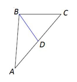 In the figure, is a median. If = 6 + 10 and = 2 + 12, find the length of . Show your-example-1