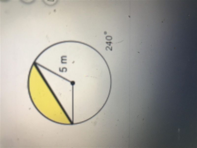 Find the area of the shaded segment of the circle-example-1