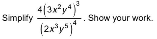 Very confused, need help quick! (see attachment) Simplify and show your work.-example-1