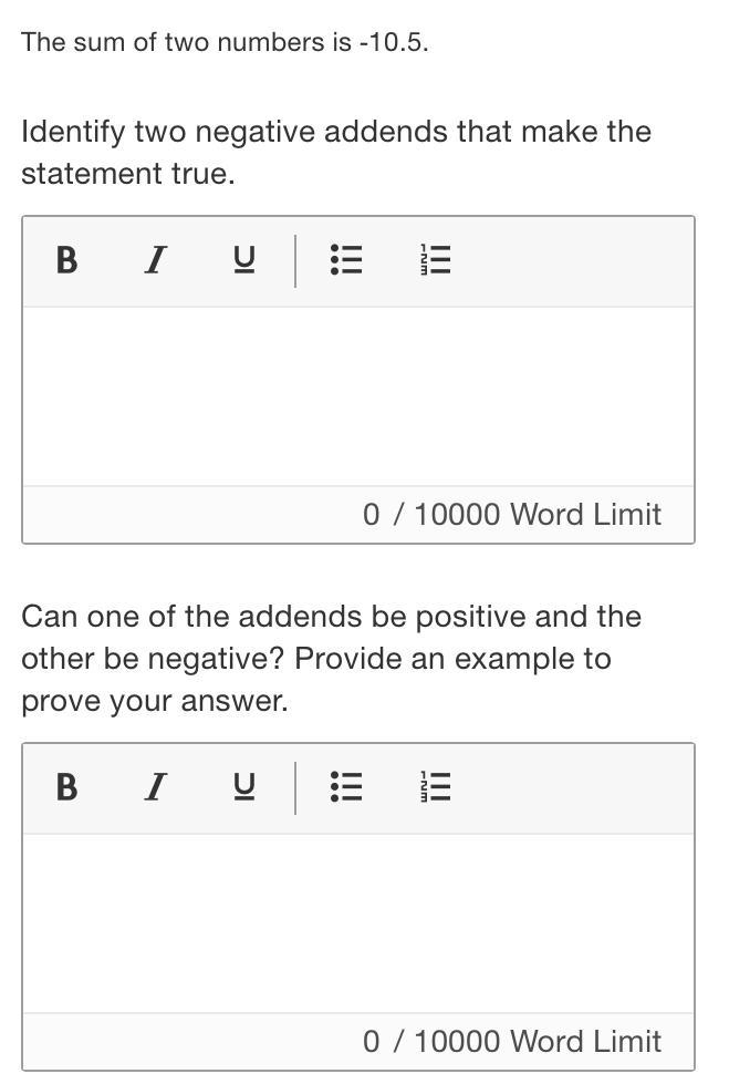 The sum of two numbers is -10.5. Identify two negative addends that make the statement-example-1