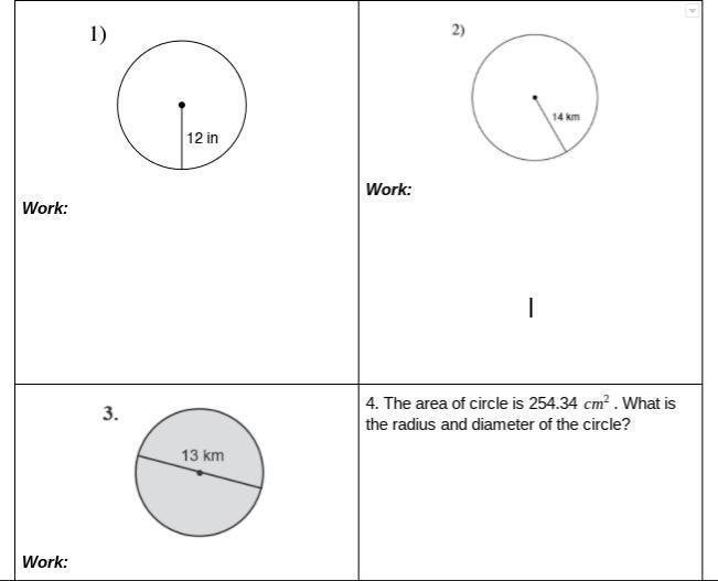 Find the area of the circles. Use 3.14 for . (Show work for full credit)-example-1