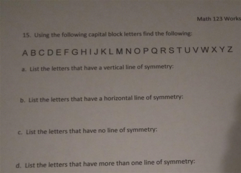 Using the following capital block letters find the following.-example-1