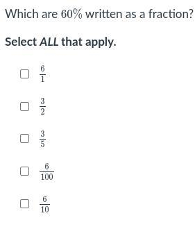 Which are 60% as a fraction?-example-1