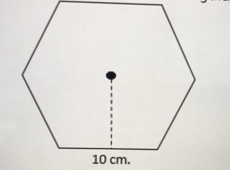 Help me find the area of this hexagon.-example-1