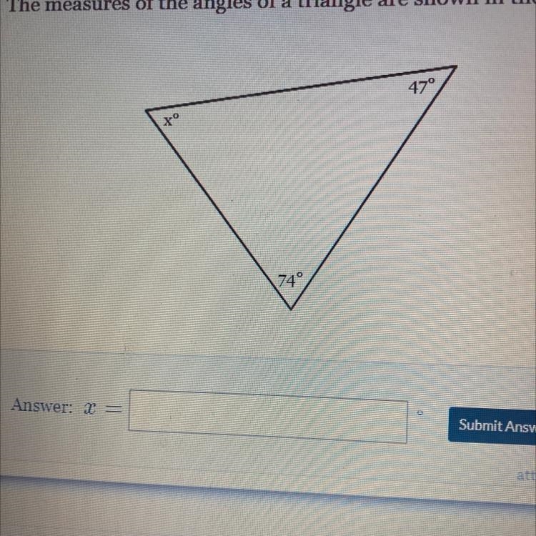 The measures of the angles of a triangle are show In figures below Solve for x.ASAP-example-1