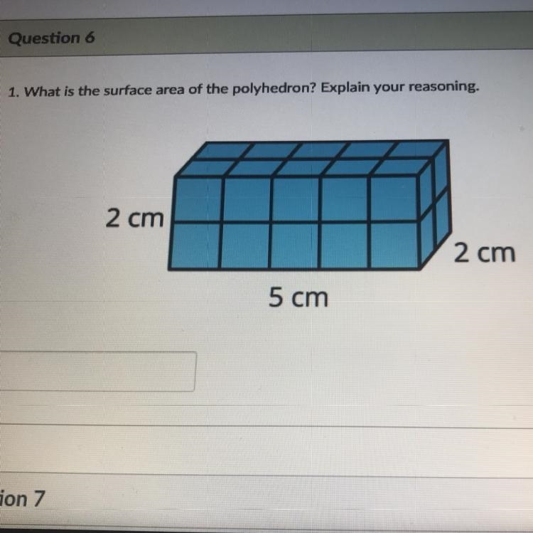 1. What is the surface area of the polyhedron? Explain your reasoning.-example-1