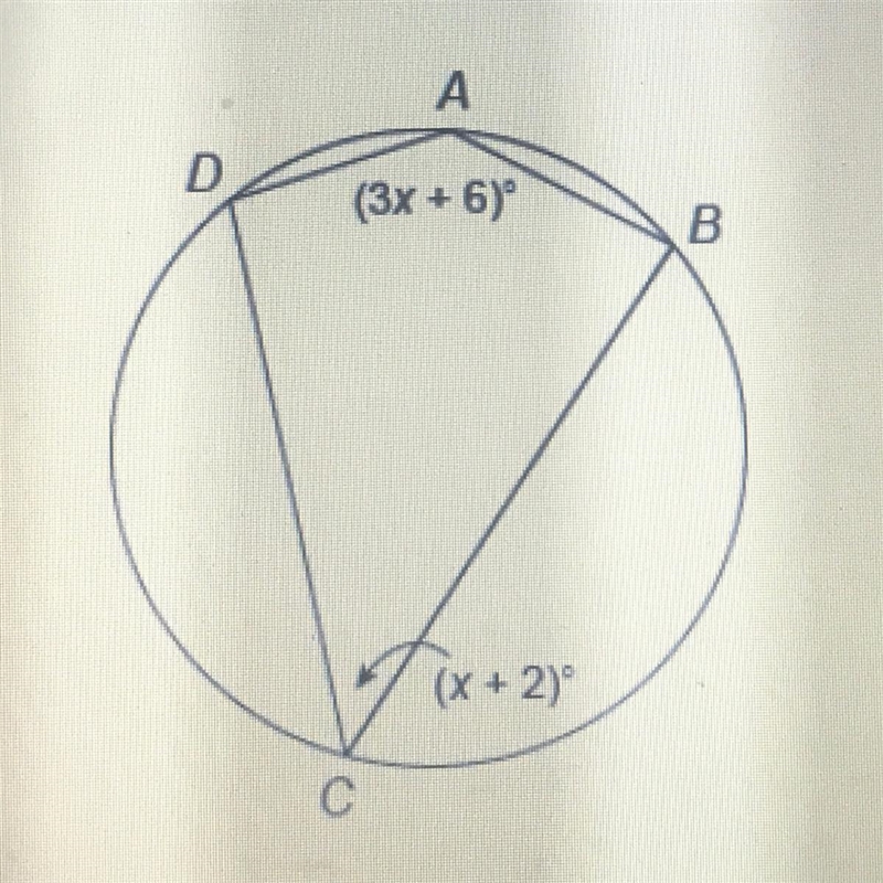 Quadrilateral ABCD is inscribed in a circle. What is the measure of angle A? Enter-example-1