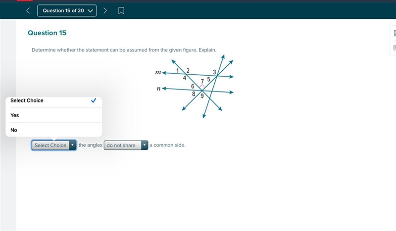 Is this a linear pair? Does it share a common side?-example-1