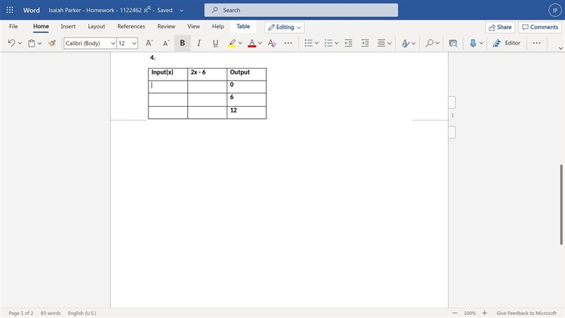 Solve the missing tables part 2.-example-1