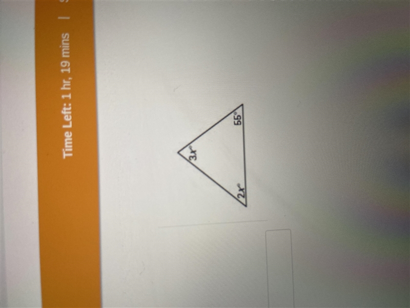 What is the value of x 3x 2x 55-example-1