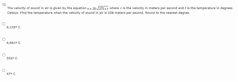 PLEASE HELP! A) 6,135º C B) 6,681º C C) 502º C D) 47º C-example-1