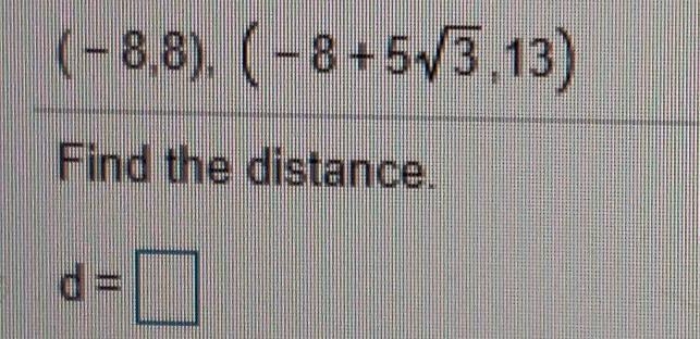 Find the distance between the pair of points. Also, find the midpoint of the line-example-1