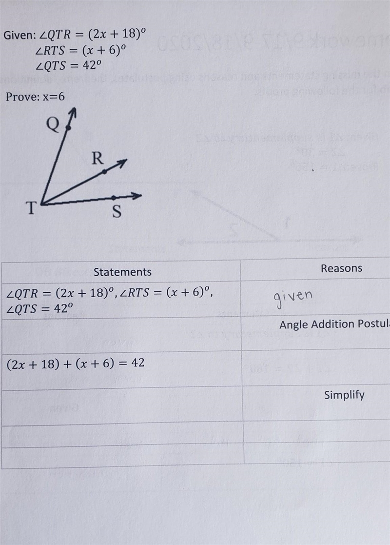 Please help with this (geometry proofs) pic below ​-example-1