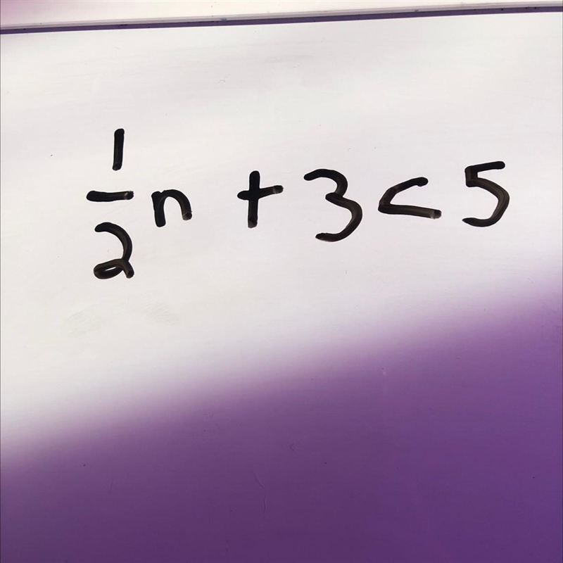 What does n equal? btw this is 6th grade! also < Is between 3 and 5-example-1