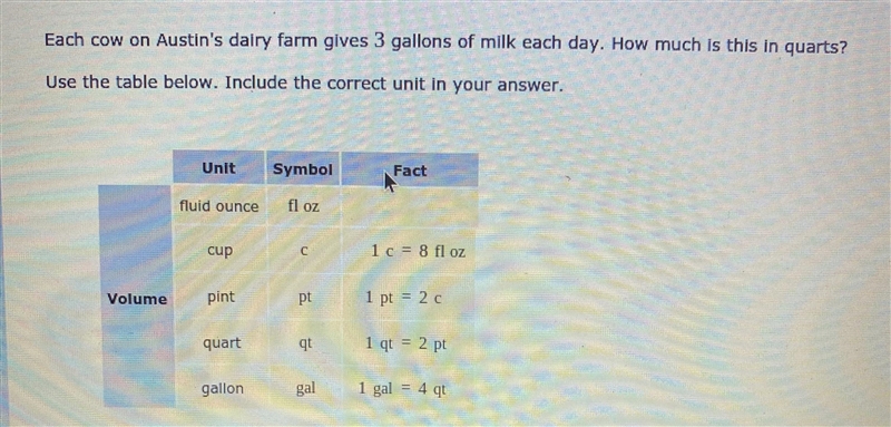 Each cow on Austin’s dairy farm gives 3 gallons of milk each day. How much is this-example-1