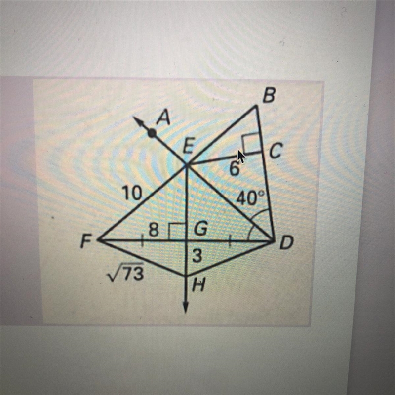 PLEASE HELP!! use the diagram shown. what is the length of GD?-example-1