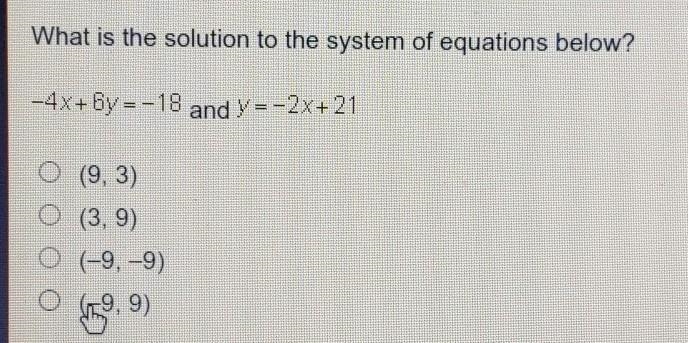 What is the solution to the system of equations below?​-example-1