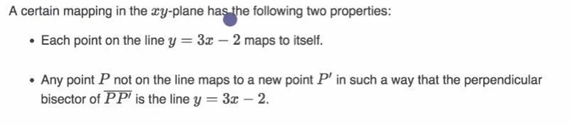 What does “each point of a line maps to itself” mean? I don’t understand it what it-example-1