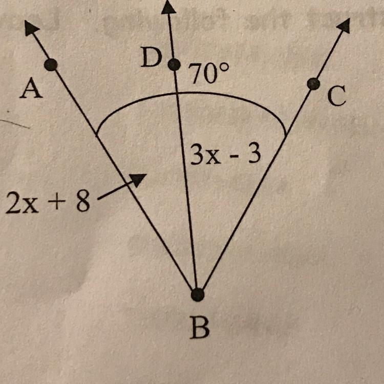 X= m m Find the value of the variable and the measure of the angles-example-1