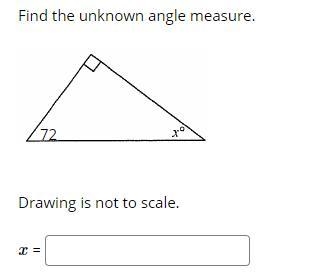 Find the unknown angle measure.-example-1