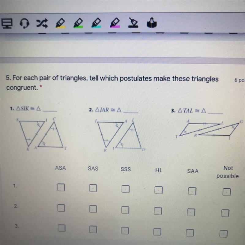 Which postulates make these triangles congruent-example-1