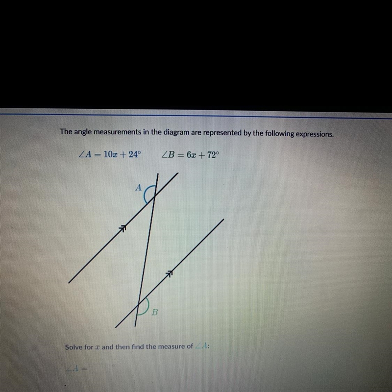 The angle measurements in the diagram are represented by the following expressions-example-1